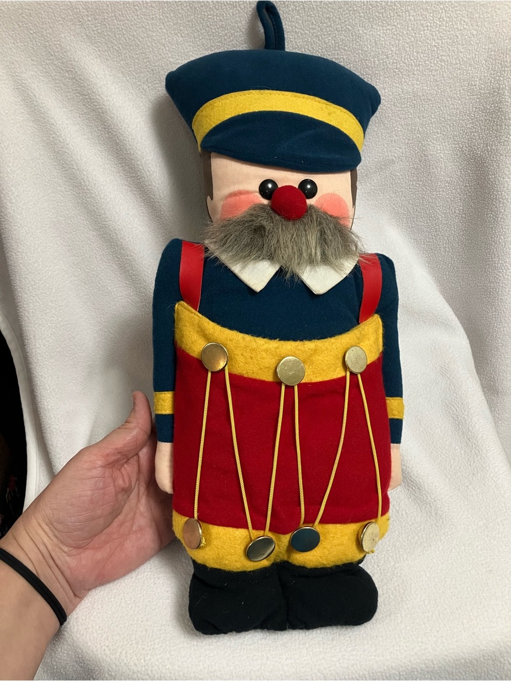 vintage 1981 Hallmark Toy Soldier Christmas wall hanging with pocket